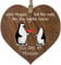 You Are My Penguin Anniversary Hanging Wooden Heart Sign Plaque - Cute Valentines Birthday for Girlfriend Wife Dark Wood Hearts Sign, Sweet Romantic I Love You Gifts for Her Him
