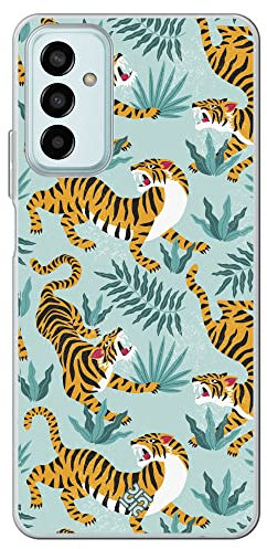 Movilshop Étui pour [Samsung Galaxy M13] Motif Tendances [Tigres] en silicone souple transparent Coque pour smartphone