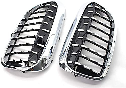 Yucss 2 Stück Autogrill Für BMW G30 G38 2017-2019 Frontgrills Und Kühler-Diamant-Mesh-Beschichtung