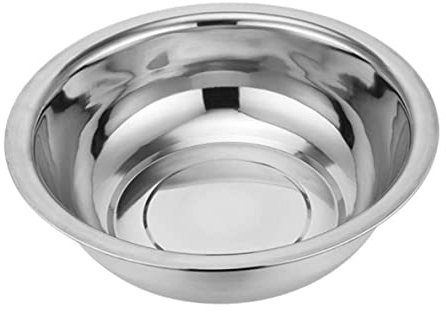 Stainless Steel Bowl Mixing Bowl Stainless Steel Multifunctional Metal Bowl Kitchen Salad Bowl Dishwasher Safe Multifunctional for Kitchen 40cm