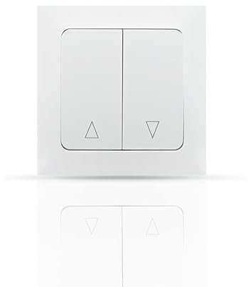 SCHARTEC Rolladen Schalter Unterputz UP Doppelwippe mit Raster und Rastfunktion - praktischer und schöner Rolladenschalter für ein komfortables Zuhause