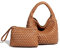 LEGVAEY Vintage handgefertigte modische gewebte Tasche Shopper Tasche Reise Handtaschen und Geldbörsen Frauen Tote Bag Sommer Strand Große Kapazität Schultertaschen, braun, in