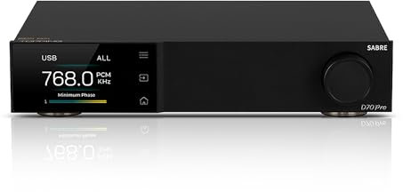 Topping D70 Pro Sabre Fully Balanced DAC ES9039SPro DAC USB/AES/Bluetooth5.1/Opt/Koaxial Eingang XLR/RCA Ausgang Home Audio DA-Wandler (Schwarz)