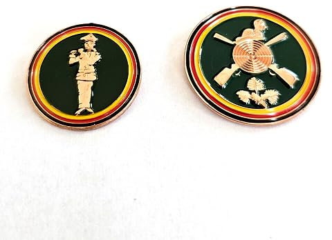 2 Schützenfest Pins Querflöte Eichenlaub Gewehre Metall Nadel Anstecker 1022