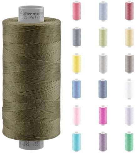 Nähmit - Gütermann PERMA -120 Nähgarn + GRATIS FARBKARTE 120er 1000m Rolle Polyester Nähmaschinengarn für Haushalts & Industrie Nähmaschine Qualitäts Nähgarn - A32-45863