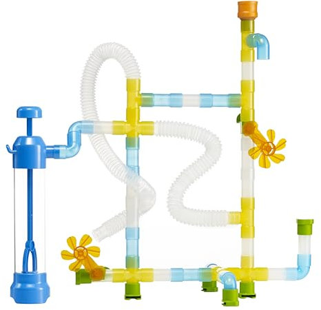 edxeducation Crazy Tube Set | Water Table Toys for Ages 5+ | Includes Water Pump, 72 Tubes & Attachments | Bath Toy | Explore STEM Concepts