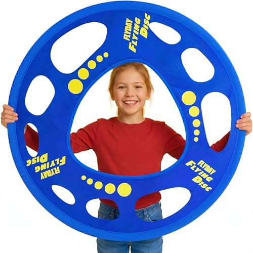 Giant Flying Disc Soft, Foldable & Floats in Air - Encourage Outdoor Play & Family Fun - Great for Kids, Parent-Child Interaction, and School Activities (27 Inch)