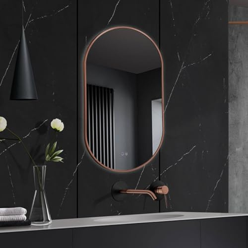 ALMACEN DE LA CASA Specchio da bagno ovale con cornice retroilluminata | Modello Tokyo| [ LEDIMEX® ]