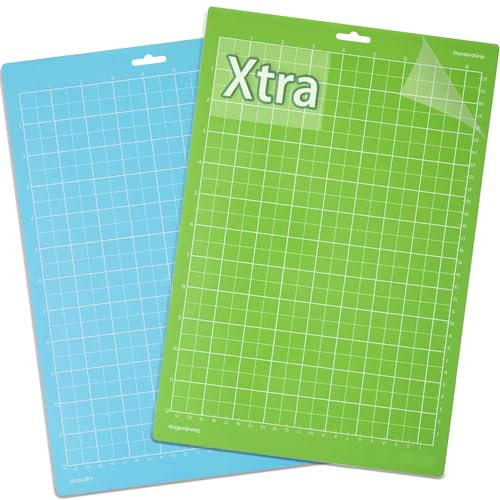 LOPASA Schneidematte für Cricut Joy Xtra, 21,6 x 30,5 cm, Standard-Griff und leichter Griff, selbstklebende Schneidematten-Set, Joy Extra Zubehör und Zubehör (2 Blatt)