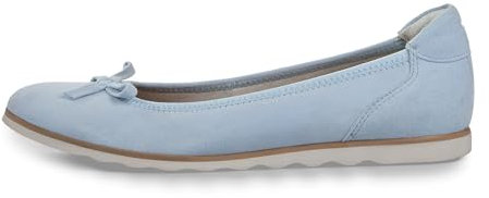 Tamaris Women's Damen Ballerina-1-22128-42 Ballet Flat, Light Blue, 6.5 UK