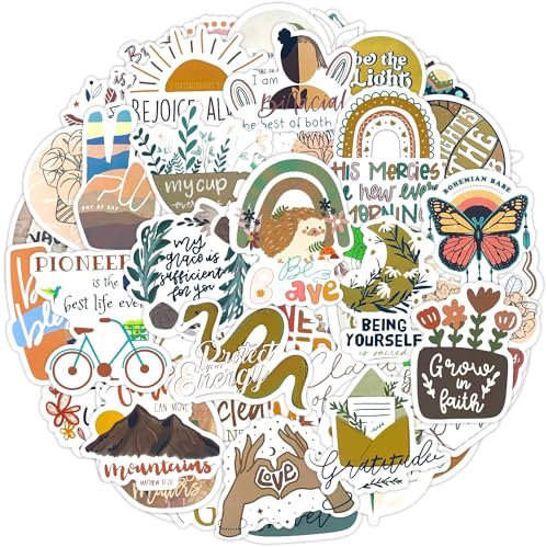 Sticker Sprüche 100 Pcs Motivationssticker, Stickers Inspirierende Motivation, Positive Affirmationen Sprüche Aufkleber, Wasserfeste Vinyl Sticker für Laptop Scrapbooking Journal Skate Snowboard usw