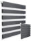 WOLTU 2 Stück Doppelrollo Klemmfix ohne Bohren Duo Rollo Klemmrollo für Fenster mit Klemmträger, Fensterrollo Lichtdurchlässig & Verdunkelnd Wandmontage, Dunkelgrau 70x150 cm (Stoffbreite 66 cm)