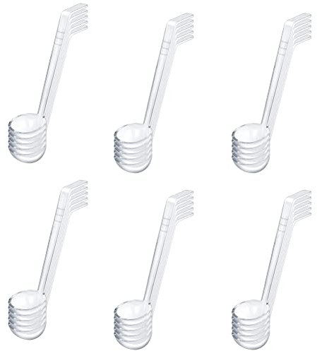 Widybord 30 cucharones pequeños transparentes para salsa, cucharones de plástico para aderezos y salsas