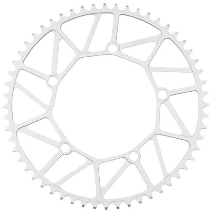 FahrradkettenbläTter Faltrad 130 Bcd Krone Kettenblatt 46 48 50 52 54 56 58 Zähne Fahrrad Kettenblatt Kettenrad Rotor Kurbelgarnitur Radfahren Krone Kettenblatt (Color : LP Silver 56T)