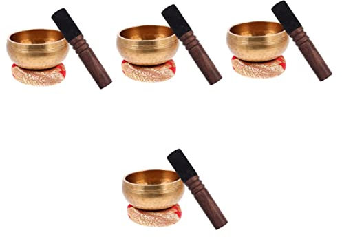 4 juegos de cuencos de meditación de yoga, cuencos de canto zen, cuencos zen, cuencos de meditación tibetana, decoración zen, cuencos de canto, cuenco de yoga, cuenco de canto budista, cuenco de co