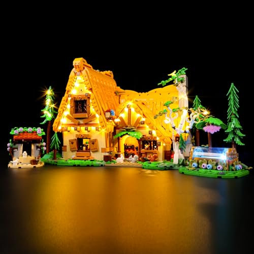 Kyglaring LED Lichter Set für Lego Schneewittchen und das Häuschen der Sieben Zwerge, Lego 43242 Beleuchtung, Entworfen für Lego Disney Baukasten Modell-Kein Lego