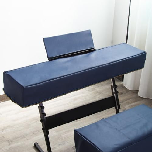 Cutfouwe 88 Key Piano Keyboard Cover with Music Sheet Stand Cover,Piano Dust Cover for 88 Keys Protective for Electronic Keyboard, Digital Piano,Blue