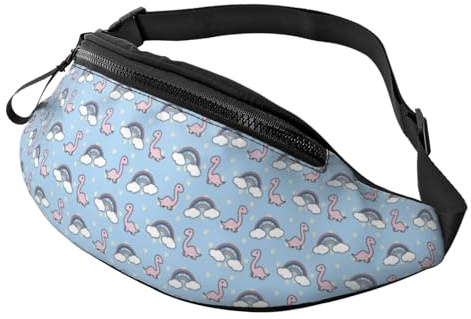 Umhängetaschen für Damen und Herren – Gürteltasche mit Regenbogen-Dinosaurier für Damen und Herren