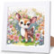 luckyarina Reh Diamond Painting Kinder mit Rahmen- Niedlich Diamant Painting Bilder kinder, Tiere Mosaik Bastelset Kinder Tiere für 8 9 10 11 Jahre 18X18CM