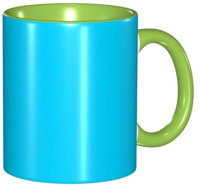 RAIZHE Juego de tazas de café de color azul claro de color liso, taza grande de porcelana, tazas de té de cerámica, juego de regalo, ideal para té, chocolate caliente, taza de color blanco, material