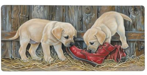 perro Alfombrilla Ratón, Mousepad zapatos rojos Grande Raton Gaming Alfombrilla XXl 900x400x3mm, Alfombrilla Escritorio con Base de Goma Antideslizante y Bordes Cosidos para para Jugadores, PC N1-280