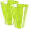 PECZEKO Orchideentopf Übertopf, 2er-Pack, transparent, Blumentopf, Blumenkübel für Orchidee, Pflanzentopf aus Kunststoff, Moderne, schlanke, Runde Form - 2er-Set - (Grün ø 12 cm)
