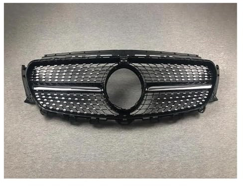 Kühlergrill Frontgrill Stoßstange Grill Diamant Stil Mesh Für Mercedes Für Benz E W213 C238 A238 2016 2017 2018 2019 2020 Refit Tuning Kit Nieren Doppel Bar Front Grille(Glänzend schwarz)