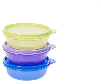 Generisch TW kleine Hitparade Behälter Schüssel Set 3x 300 ml blau lila gelb