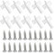 Yingjie 10 Pieces Soft Close Dampers, Door Closer, White, Plastic, Stainless Steel, Suitable for Kitchen Cabinets, Wardrobe Doors