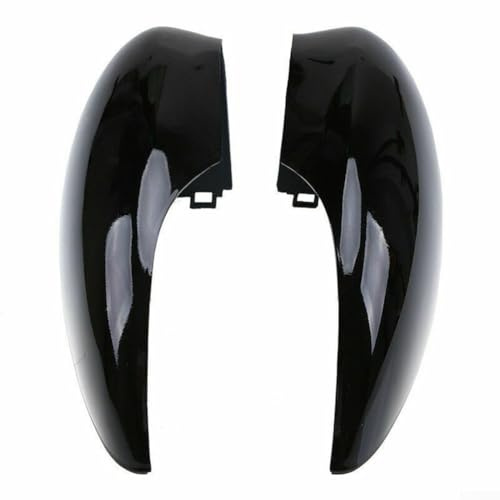 CWOQOCW Coque de rétroviseur extérieur pour Ford Fiesta MK7, noir brillant, avant gauche et droit 2008–2017, couvercle de rétroviseur de porte de rechange