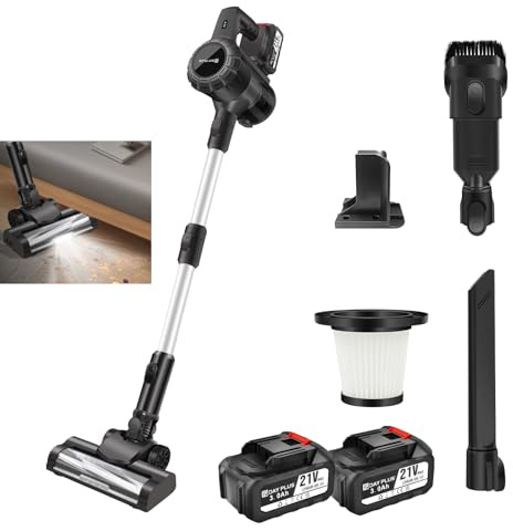 Cordless Vacuum Cleaner, 140W Powerful Handheld Vacuum hoover cordless with 15KPA Suction, 130000 RPM Speed, Lightweight Stick Vacuum for Carpet, Hard Floor, Pet Hair, Home Cleaning