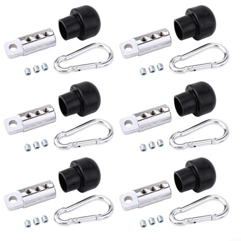 6Set Gym Machine Cable Stopper, Ball Stopper, Fitness Equipment Accessories, Cable Connector Terminal for Exercise Machines, 5-6mm(6set)