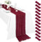 12 Stück Burgunderrot Seihtuch Tischläufer 3 m Boho Gaze Tischläufer 55 x 300 cm rustikal romantisch Langer Tischläufer für Hochzeit Party Brautparty Erntedankfest Weihnachtsdekoration