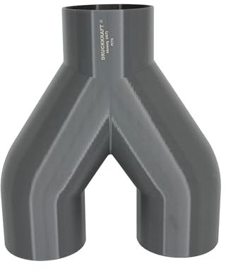 DRUCKKRAFT 2-Wege Abzweig Rohr DN75 | Abzweigstück | Y-Verteiler | Absauganlage | Volumenstrom | Rohrverbinder | Schlauchverbinder | Lüftung | PETG