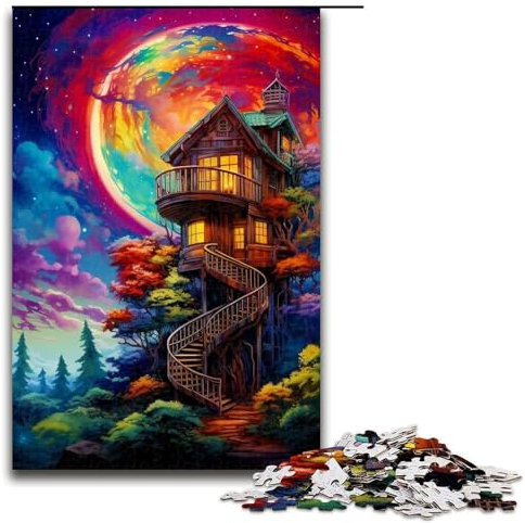 Baumhaus im Wald, 1000-teiliges Puzzle für Erwachsene, Puzzle als Geschenk, geeignet für Teenager ab 14 Jahren, 1000 Teile