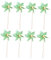 UKCOCO 8 Pièces Jouets De Moulin à Pole en Bois Arc-en-Ciel Moulinets De Jardin De Moulin à Vent Accessoire De Décor De Moulin à Vent Tout Petit Enfants Plastique Couleur Aléatoire