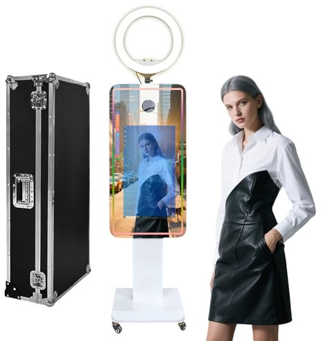 Magischer Spiegel-Fotokabine, mit Fülllicht und Touchscreen, integrierter Mini-PC, RGB-Licht und Teilen für Veranstaltungen, Partys, Hochzeiten, Vermietung (Photo Booth Machine)