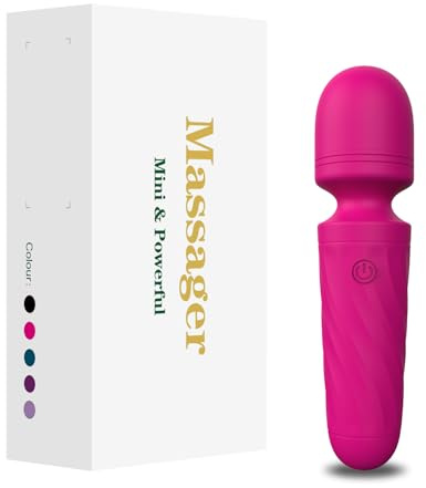 KINGWAND Persönliches Mini-Massagegerät, wasserdicht, wiederaufladbar, 10 Vibrationen, perfekt bei Rückenschmerzen und Sporterholung (Rosarot)