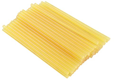 OSALADI 100 Pièces Bâtons de Colle Thermofusible Jaunes Transparentes de Colles Adhésives Fortes pour Réparations à Bricolage et Magasin