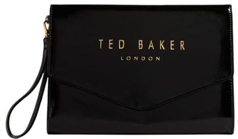 Ted Baker Clutch Handgelenktasche Crinkie Crinkle Icon Pouch Black schwarz
