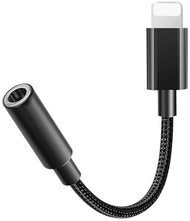 【Certificado MFi de Apple】Adaptador para auriculares iPhone, Lightning a conector de 3,5 mm, adaptador de audio auxiliar para iPhone 13/12/11/11 Pro/XR/X/XS/8/8Plus Compatible con todos los iOS