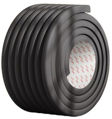 Sharplace Bunk Bed Ladder Pads Edge and Corner Guard Coverage 6.56 ft Bunk Cover Foam Padding for Table Furniture Desk, Black