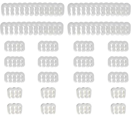 Anseom 24 StückKabelkamm, Kabelclips Kabel Kämme Kabelmanagement Set Netzkabelclip Kabelkamm 24-Pin 8-Pin 6-Pin für Interne PC Computer Kabel (B)
