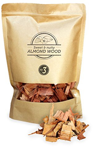 Smokey Olive Wood 1.7 Litri, cippati da affumicatura di mandorlo, 2-3cm