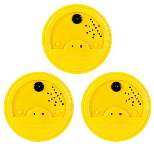 Talking Products, Talking Tins, Diktiergerät, Gelb, 20 Sekunden, 3er Pack. Ideal für unabhängiges Leben, Sprechen und Hören