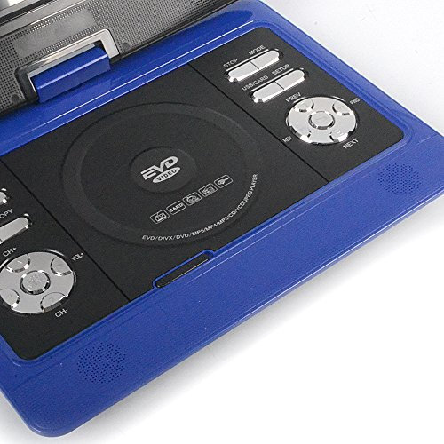RUILASA 10 INCH Portable DVD Player for Kids and Car Swivel Screen Support SD card USB CD DVD 10 Inch