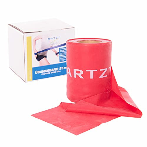 ARTZT vitality Fitnessband Übungsband 25 m Rot | Mittel, 25 m