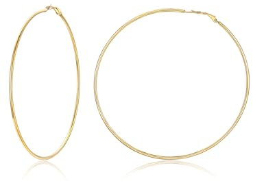 Suplight Creolen Gold 100mm Groß Ohrringe für Damen Mädchen Runde Kreis Ohrringe 18K Vergoldet Minimalist Geometrische Hoop Earrings Ohr Piercing Ohrschmuck Accessoire für Frauen Mädchen