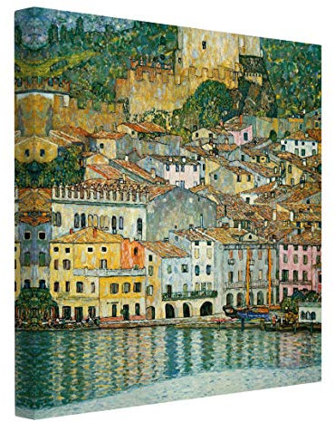 Bilderwelten Leinwandbild - Gustav Klimt - Malcesine am Gardasee Quadratisch 70 x 70 cm