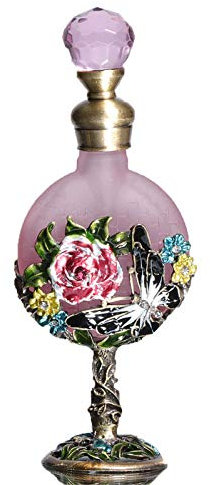 Waltz&F Vintage-Parfümflasche, leer, nachfüllbar, für ätherische Öle, 10 ml, rose